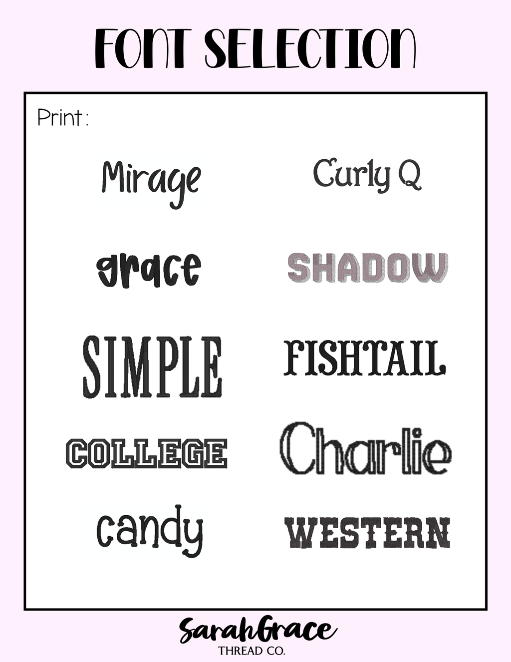 Custom Embroidery (Customer Provided Apparel) – Simple Monogram or Name