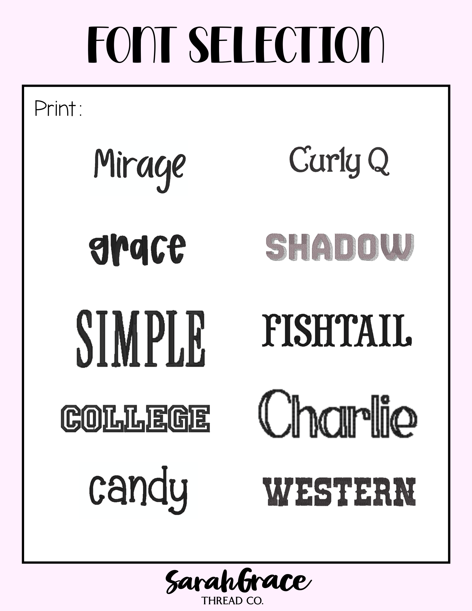 Custom Embroidery (Customer Provided Apparel) – Simple Monogram or Name