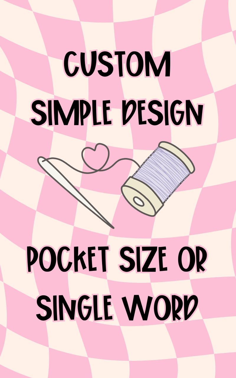 Custom Embroidery (Customer Provided Apparel) – Simple Monogram or Name