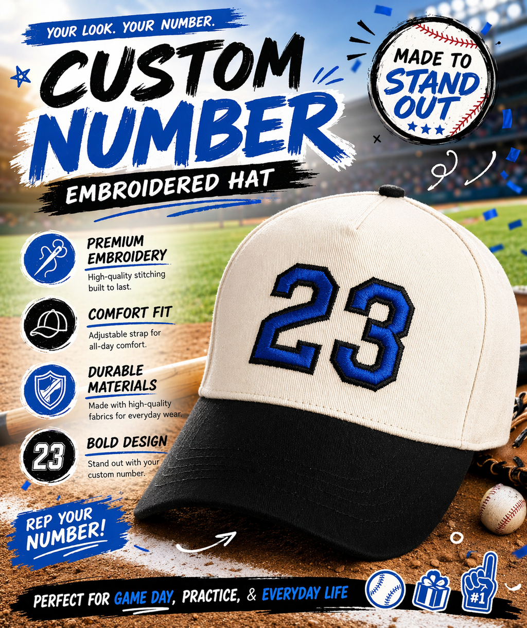 Custom Number Sports Hat