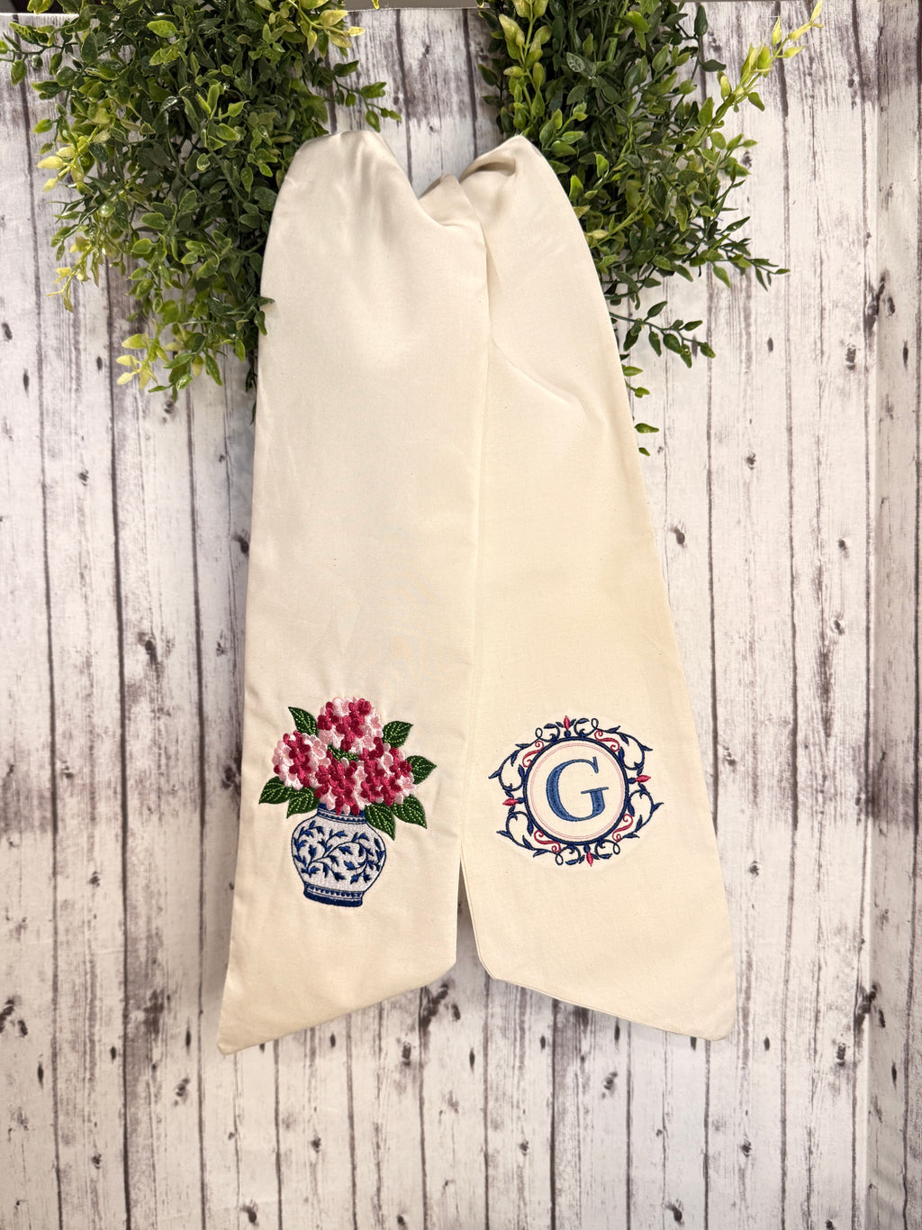 Hydrangea Wreath Sash with BOW