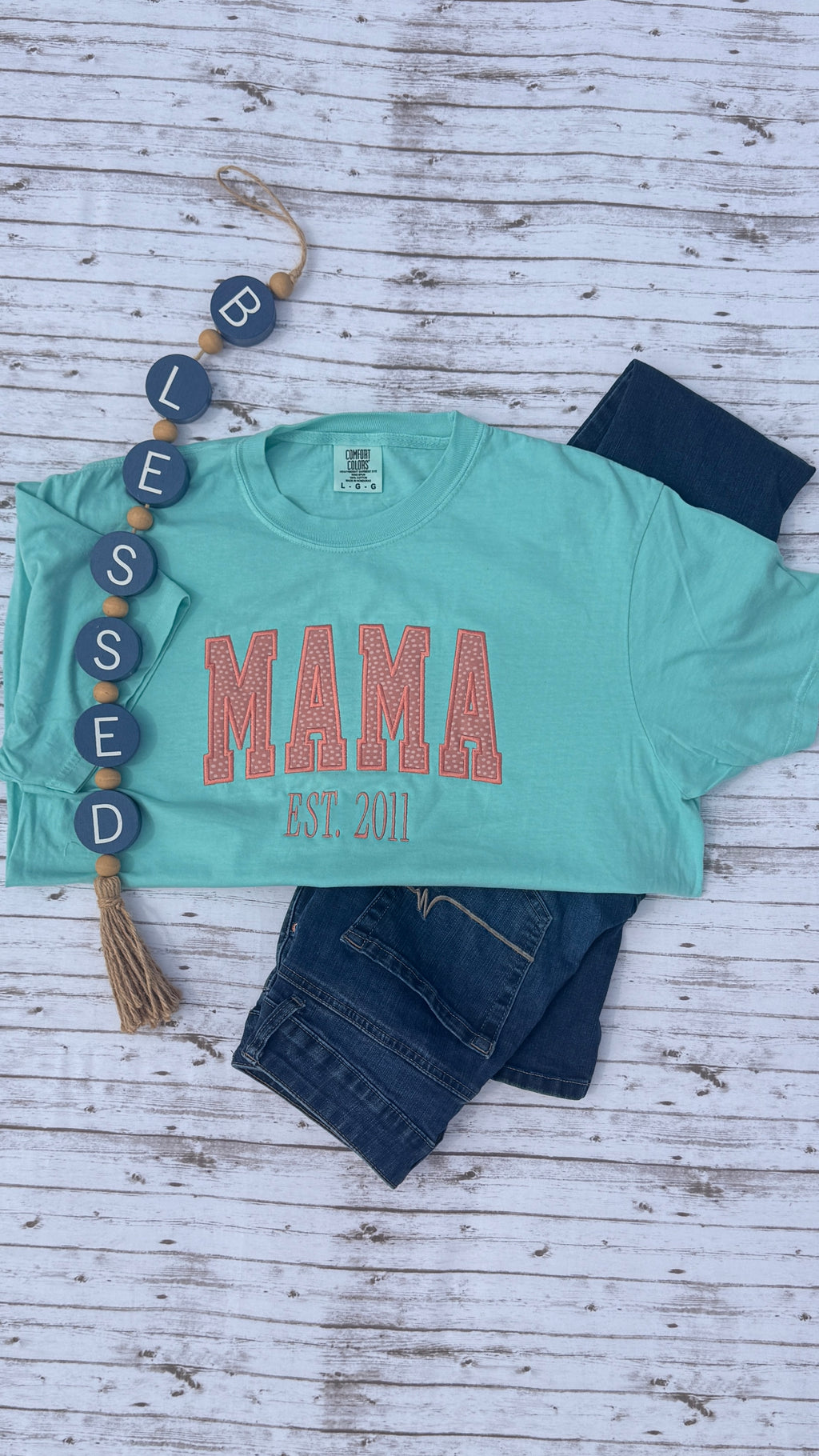 Applique Custom Apparel Mama Grandma Sweatshirt t-shirt